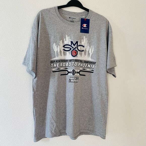 Champion NCAA 2024 Mens Basketball Tee Short Sleeve Crew Neck Size XL Gray - Picture 1 of 8